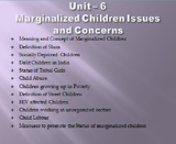 Marginalized Children Issues and Concerns
